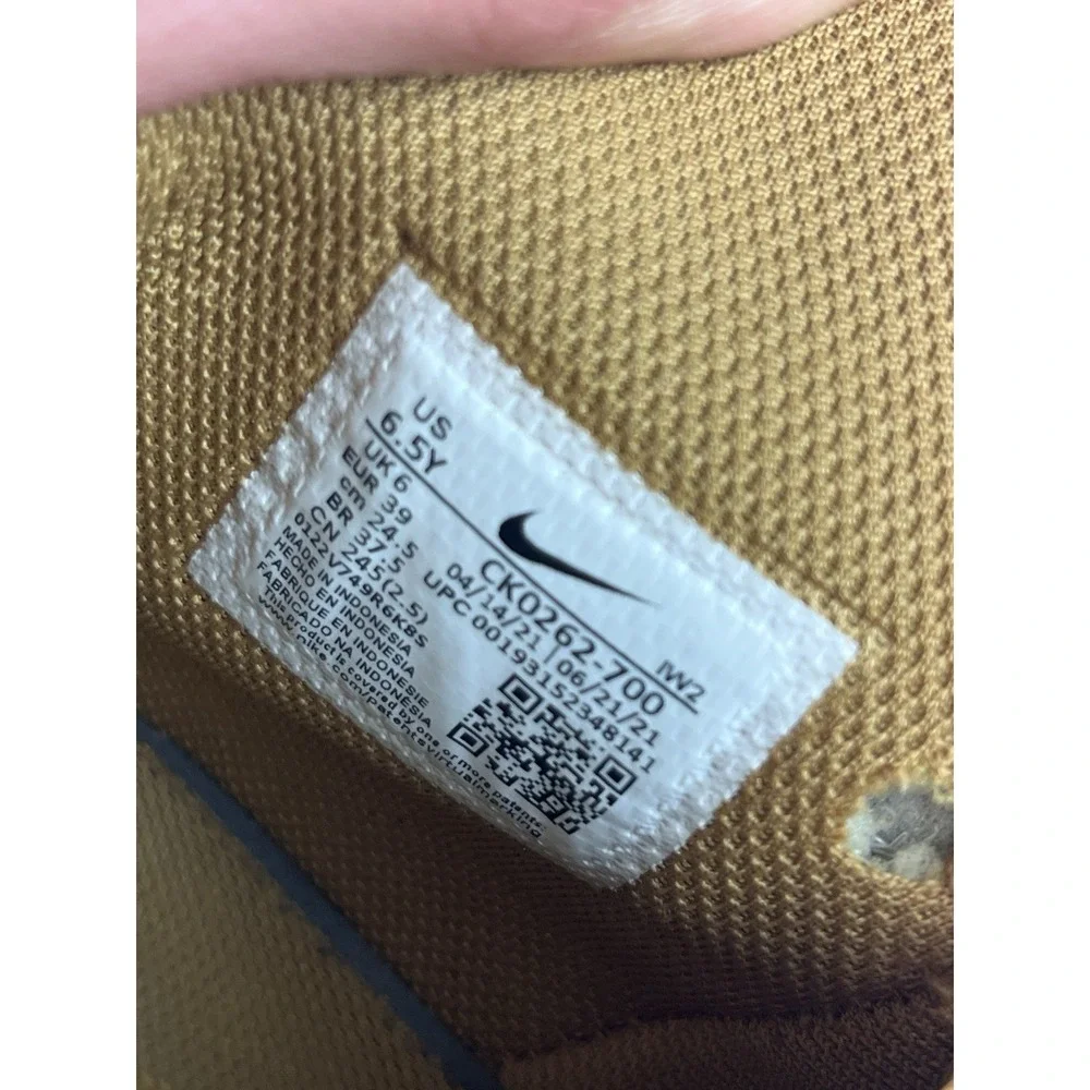 Nike Air Force 1 High LV8 Shoes Youth Size 6.5Y Wheat Tan Suede Gum CK0262-700